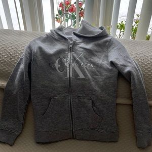 Calvin Klein Jeans Light Grey Hoodie Size XL